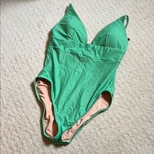 J. Crew Vibrant Green One-Piece Swimsuit
